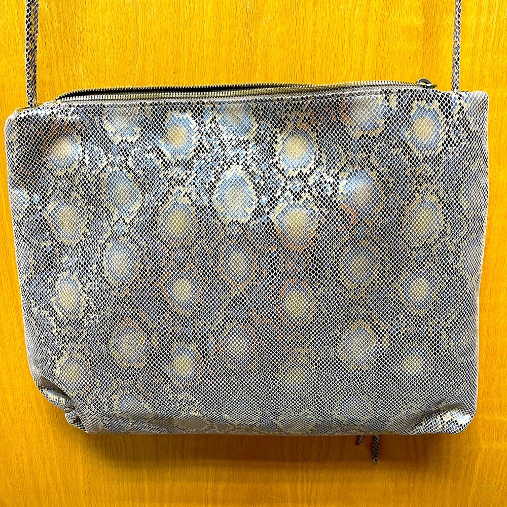 Elegant Snake Print Clutch